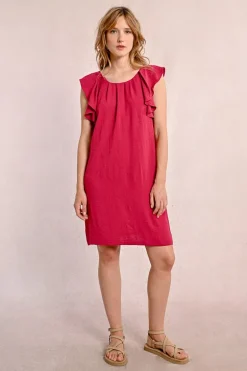 Robe courte à manches fantaisies