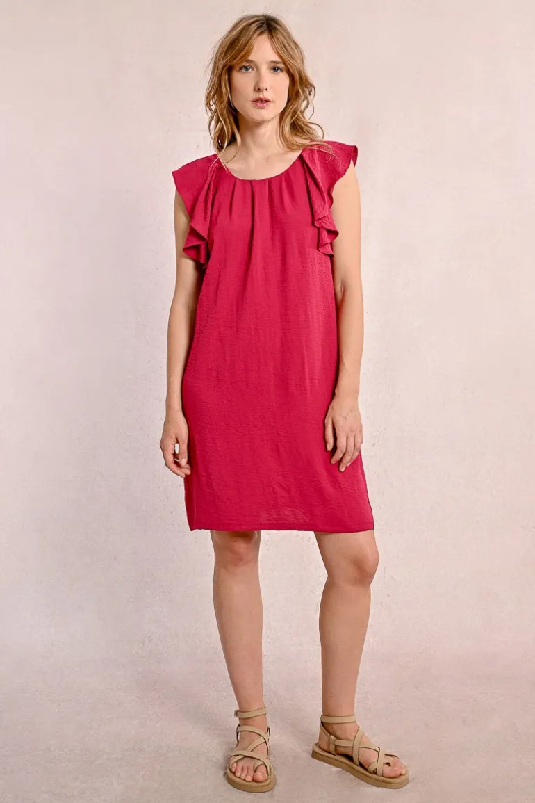 Robe courte à manches fantaisies