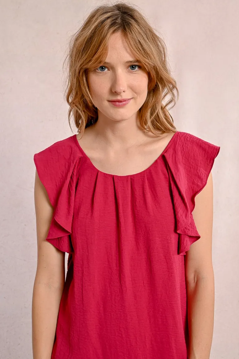 Robe courte à manches fantaisies