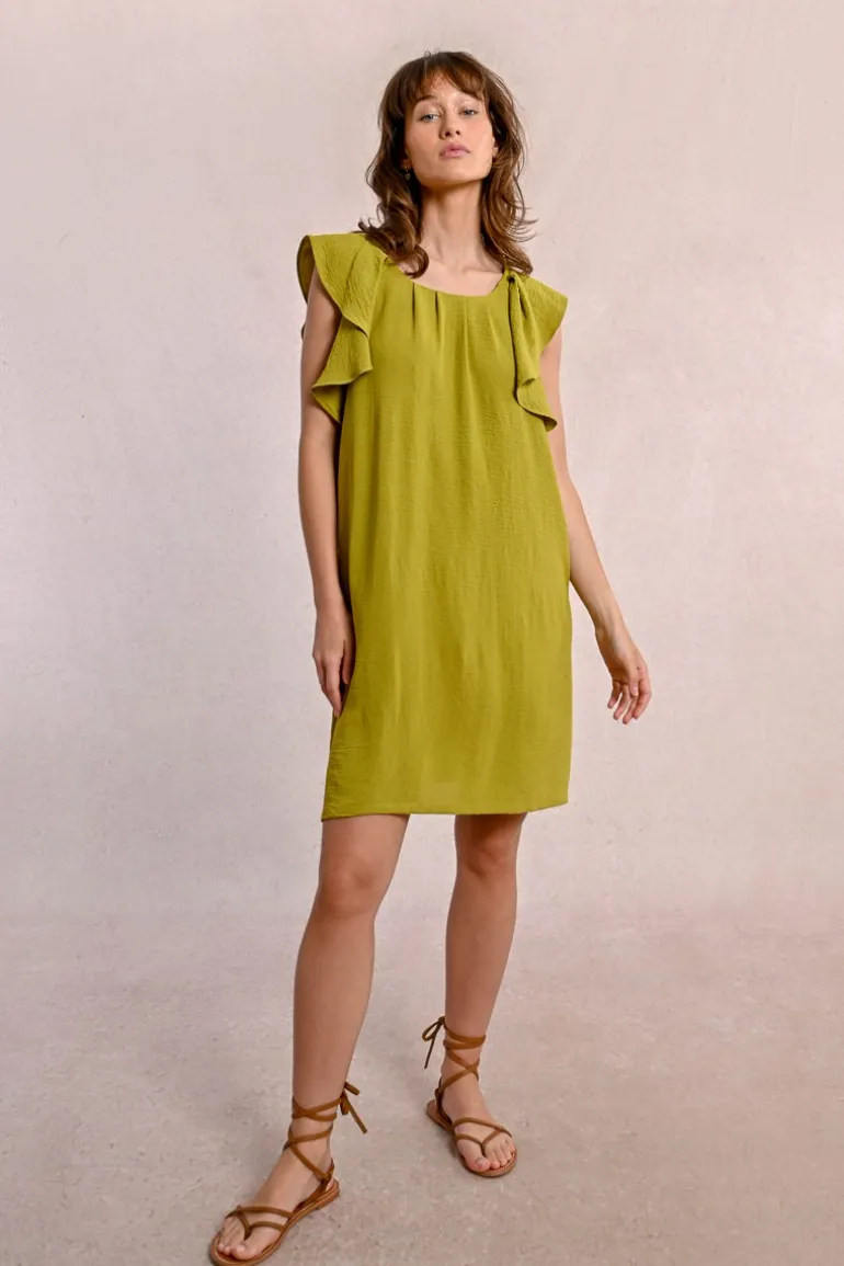 Robe courte à manches fantaisies