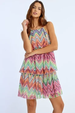 Robe courte à volants