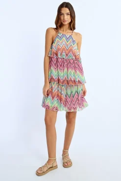 Robe courte à volants