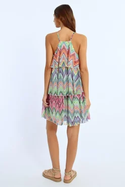 Robe courte à volants