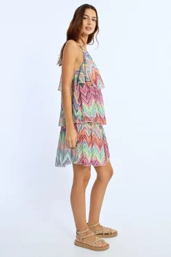 Robe courte à volants