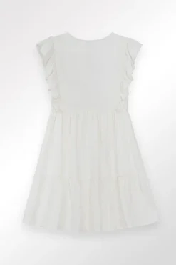 Robe courte avec détails broderie