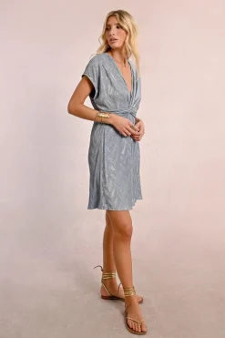 Robe courte drappée