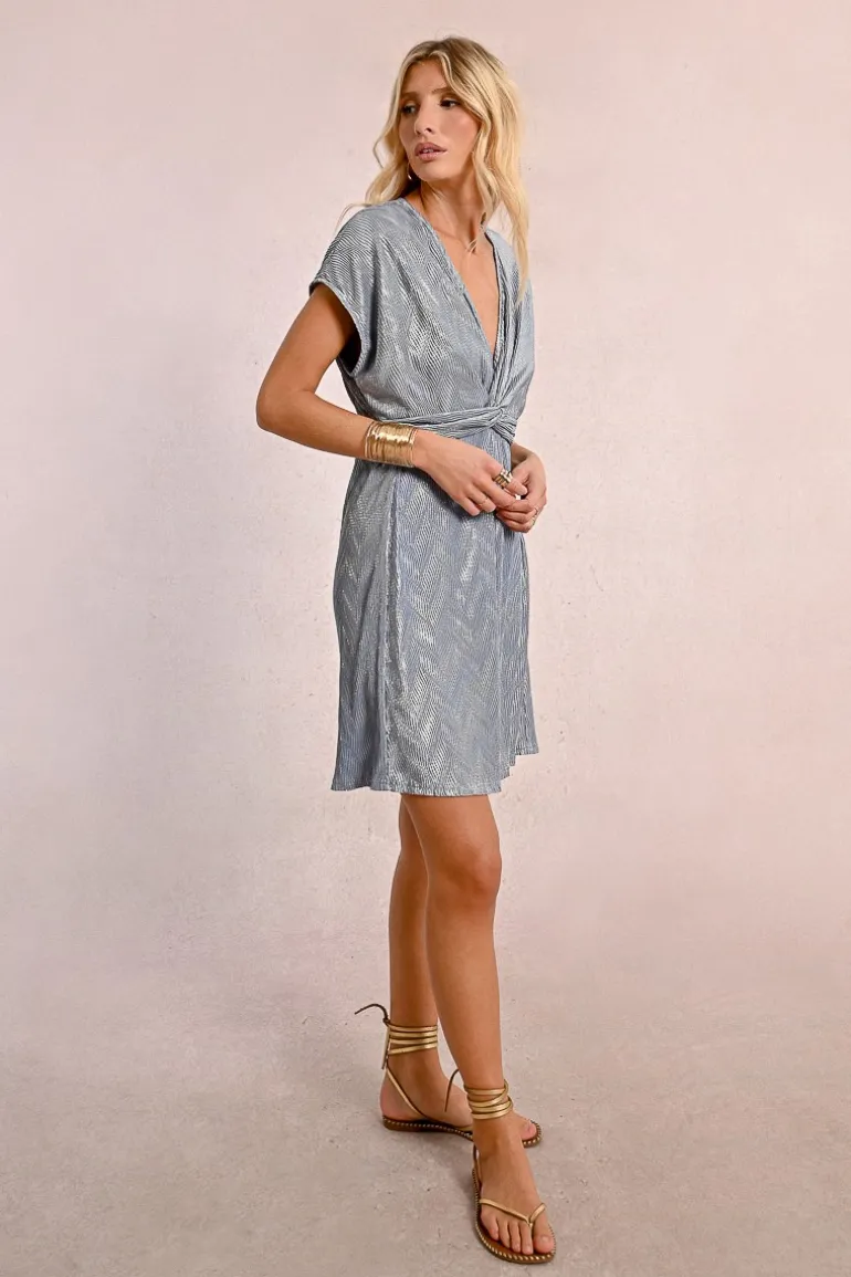 Robe courte drappée