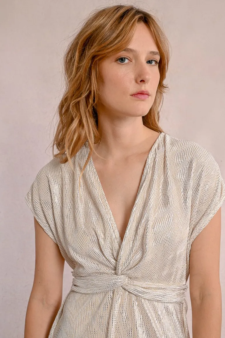 Robe courte drappée