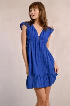 Robe courte en broderies anglaises