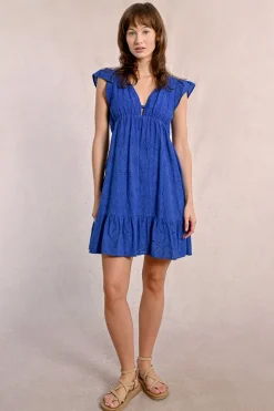 Robe courte en broderies anglaises