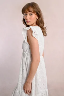 Robe courte en broderies anglaises