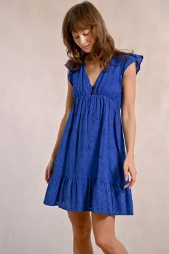 Robe courte en broderies anglaises