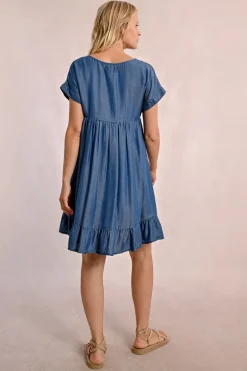 Robe courte en lyocell
