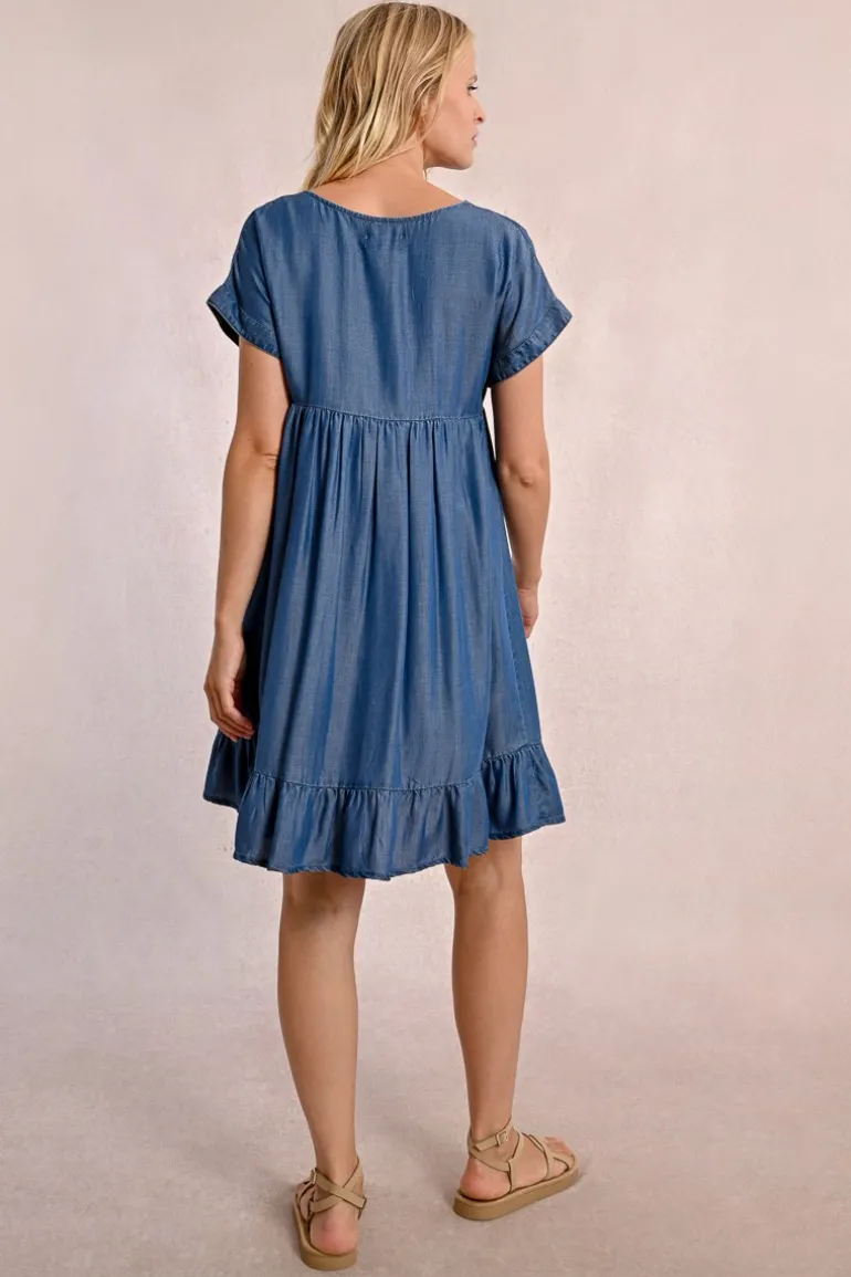 Robe courte en lyocell