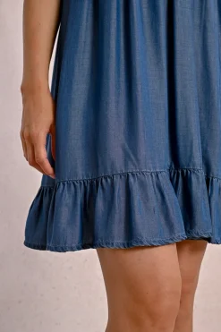 Robe courte en lyocell