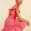 Robe courte en volume