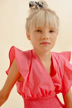 Robe courte en volume