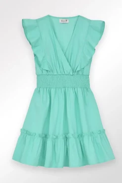 Robe courte en volume