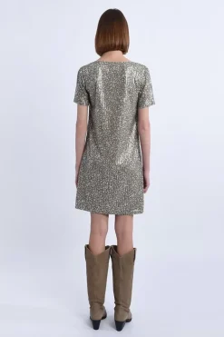 Robe courte encolure V