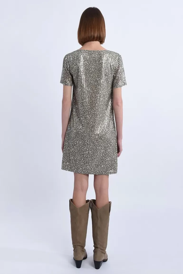 Robe courte encolure V