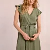 Robe courte et nouable à la taille
