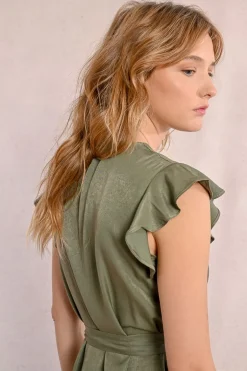 Robe courte et nouable à la taille