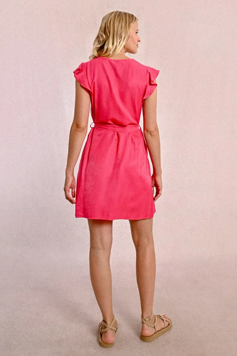 Robe courte et nouable à la taille