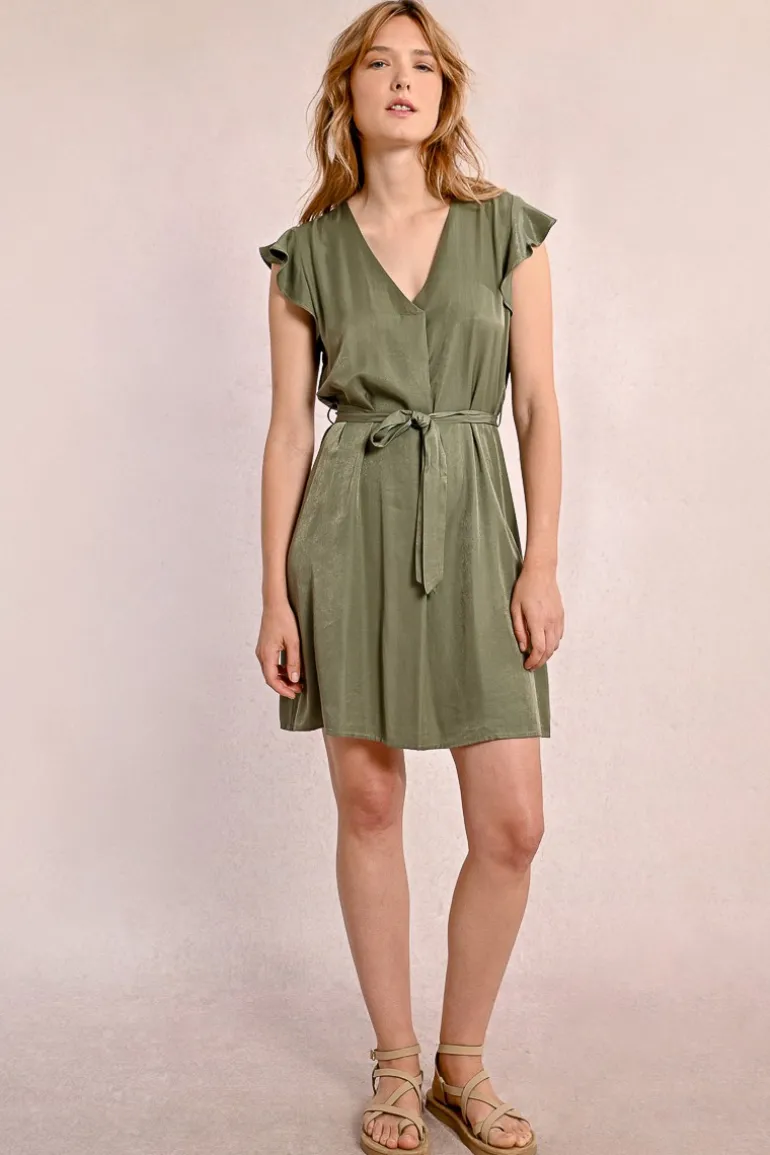 Robe courte et nouable à la taille