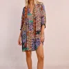Robe courte, imprimé cachemire