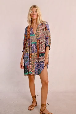 Robe courte, imprimé cachemire