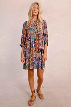 Robe courte, imprimé cachemire