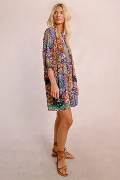 Robe courte, imprimé cachemire