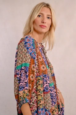 Robe courte, imprimé cachemire