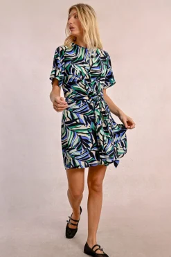 Robe courte nouable à imprimé