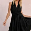 Robe courte plissée
