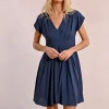 Robe courte plissée