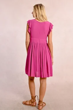 Robe courte plissée