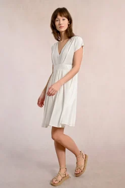 Robe courte plissée