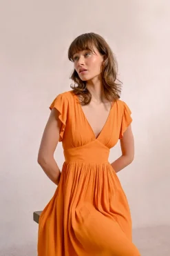 Robe courte plissée