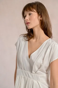 Robe courte plissée