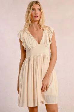 Robe courte plissée