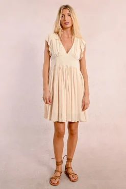 Robe courte plissée