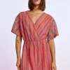 Robe courte rayée