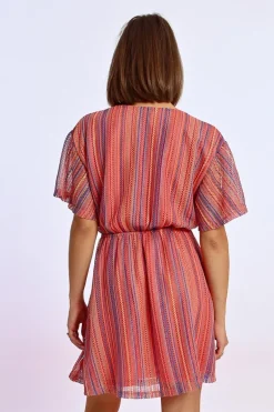 Robe courte rayée