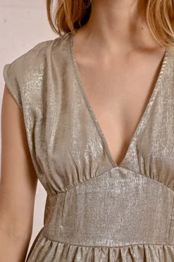Robe courte satinée