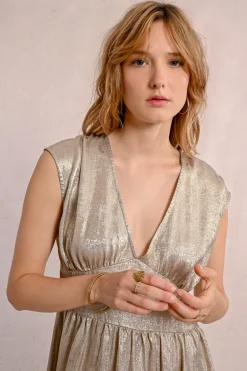 Robe courte satinée