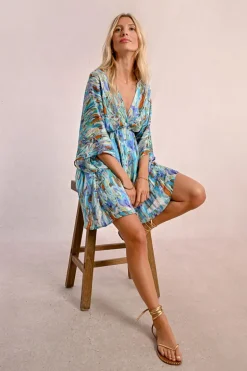 Robe courte, style kimono