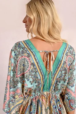Robe courte style kimono