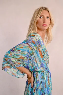 Robe courte, style kimono
