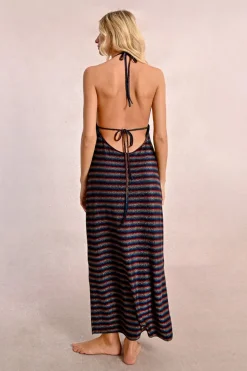 Robe de plage rayée et irisée